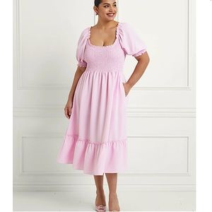 Hill House Louisa Smocked Ballerina Pink Midi Nap Dress